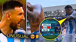 Messi CRAZY Reaction after Argentina vs Morocco Olympics Match 😳 [upl. by Lobel]