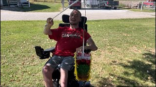 A man with cerebral palsy tries to destroy the indestructible taco with a curtain rod ￼ [upl. by Sproul]