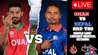 🔴NEP vs OMM Live  2nd T20I  Nepal vs Oman Live Cricket Match Today Score [upl. by Aitnecserc]