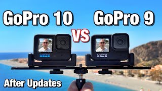 GoPro 9 VS GoPro 10 Camera Comparison  After Many Updates [upl. by Taggart]