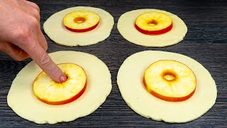 Dessert in 5 minutes Just puff pastry and apples [upl. by Yrahcaz236]