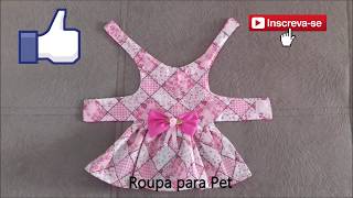 Vestido para Pet com Molde e Passo a Passo [upl. by Felicia270]