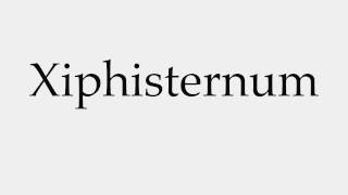 How to Pronounce Xiphisternum [upl. by Nodababus]