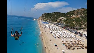 Paragliding  Greece  Lefkada  Kathisma beach  June 2019 [upl. by Ennaeirrac]