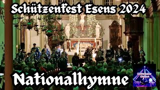 Schützenfest Esens 2024  Deutsche Nationalhymne in der St Magnus Kirche [upl. by Anauqaj]