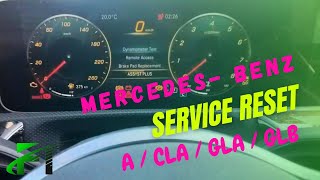 MERCEDES ACLASS l SERVICE RESET l ASSYST PLUS l GLA CLA GLB A [upl. by Carn]