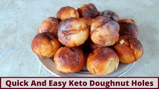 Quick And Easy Keto Air Fried Doughnut Holes Munchkins Nut Free And Gluten Free [upl. by Natsud]