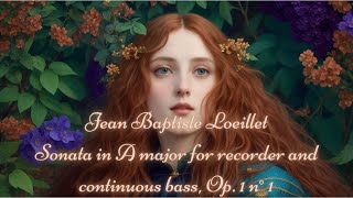 Jean Baptiste Loeillet  Sonata in A major for recorder and continuous bass Op 1 n° 1 [upl. by Chastity851]