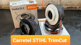 Como colocar fio de nylon no carretel STIHL TrimCut 312322412422 [upl. by Ratcliffe]