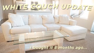 DO I REGRET IT White Couch Update from Wayfair  8 Month Update [upl. by Jeremiah]