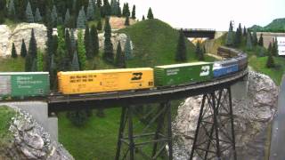 BN HO Scale Layout Model Railroad Train Video  HD JAN 2011 [upl. by Gibeon]