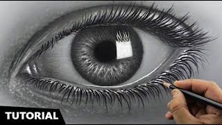 Draw Hyperrealistic Eye  Easiest Method  Narrated Stepbystep [upl. by Krause]