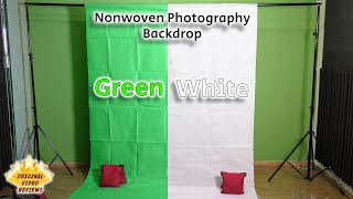 Nonwoven Photography Backdrop Review Green amp White [upl. by Hazeefah883]