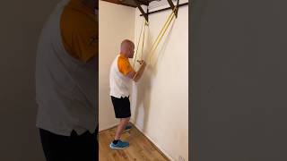 Unilateral pulling workout idea strengthcoach resistancebandtraining homeworkout [upl. by Shayn305]