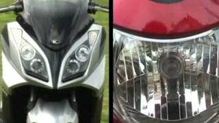 Maxi scooters Kymco Downtown 300 y Xciting 500 Comparativo Publimotos TV [upl. by Brynne986]