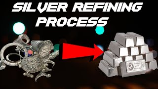 EASY SILVER RECOVERY FROM OLD JEWELRY  SILVER REFINING FULL PROCESS [upl. by Limemann]