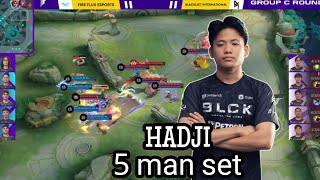 blacklist international HADJI 5 man set  MLBB GOF [upl. by Esirrehc782]