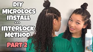 DIY MICROLOCS INSTALL  Interlock Method  Starter Locs  Part 2 [upl. by Nadaha141]