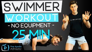 25 Minute Dryland Workout For Swimmers  No Equipment [upl. by Loss]