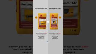 Sika MonoTop® 620 və 612 incə və qalın təmir materialı sika monotop izolyasiya suinşaat [upl. by Refinnaej496]