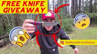 FREE KNIFE GIVEAWAY 2022 Unboxing Damascus steel blades [upl. by Ahsienet448]