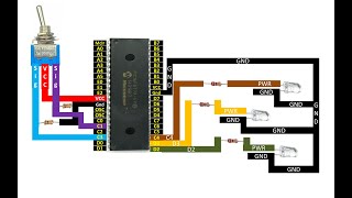 PIC16F877A interface 3 pin toggle switch [upl. by Alleynad]