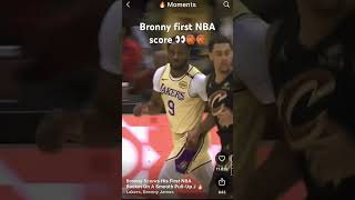 Sub for more Bronny James first score in an nba game 👀👀👀🏀🏀🏀🏀 [upl. by Octavia]