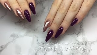 TUTORIAL Ricostruzione Mandorla  Step by Step con Cartine  Crispynails ♡ [upl. by Edra179]