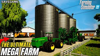 Mega Farm Build  Savegame  Farming Simulator 22 [upl. by Leumel]