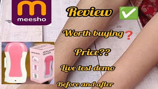 3 in 1 Depilatory hair Removal Roll on wax heateritna sasta easy to way waxing review meesho [upl. by Brindell214]