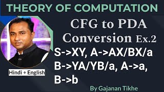 CFG to PDA Conversion Example 2  Theory of Computation [upl. by Nahsyar]