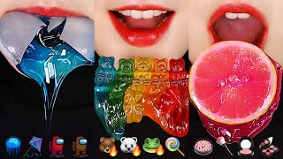 11MINUTES EMOJI EATING ASMR FOR SLEEP ROASTED JELLY TANGHULU HONEY JELLY WAX CANDY ASMR 🪼 [upl. by Hsakiv]