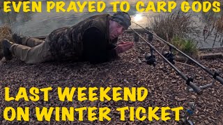 LAST WEEKEND ON MY WINTER TICKET  carp fishing [upl. by Eidnam]