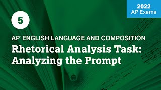 2022 Live Review 5  AP English Language  Rhetorical Analysis Task Analyzing the Prompt [upl. by Hoebart]