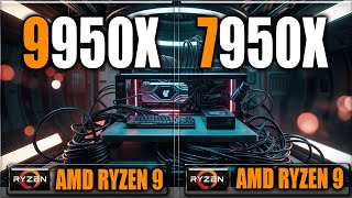 9950X vs 7950X Gaming Benchmarks  Applications Tests [upl. by Selij480]