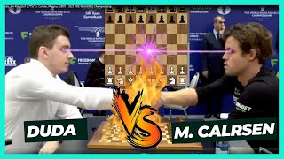 Intense Blitz Battle Duda vs Carlsen  2023 FIDE World Blitz Championship [upl. by Jillane424]