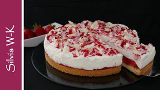 Erdbeerkuchen  quotItalienischerquot Erdbeerkuchen  ohne Gelatine  Erdbeertorte [upl. by Rebmeced]