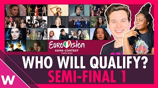 Eurovision 2022 SemiFinal 1 qualifiers prediction [upl. by Ytissahc663]