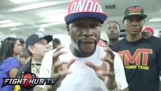 Floyd Mayweather quotLooking forward to fighting in Sept Opponent will take timequot [upl. by Teeter]