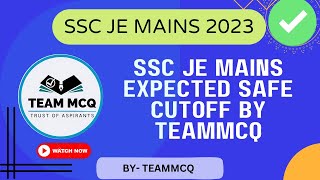 SSC JE Mains cut off 2023  SSC JE 2023 CIVIL CUTOFF ANALYSIS BY TEAM MCQSSC JE mains data analysis [upl. by Ahsimaj]