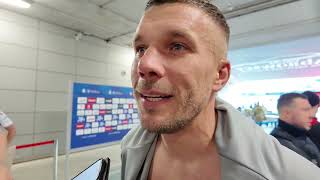 Lukas Podolski po meczu ze Stalą Mielec 20241020 [upl. by Hsejar]