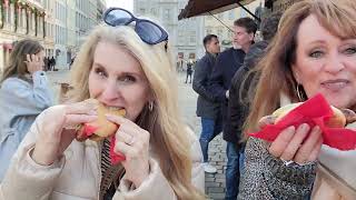 Lunch of Bratwurst inside the Christmas market in Dresden Germany 🇩🇪 [upl. by Stephens]