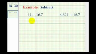 Examples Subtraction of Decimals [upl. by Oiramal]