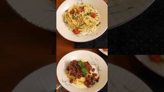 Pasta Showdown Bolognese vs Aglio E Olio in 15 Minutes  ThePragatiMehra shorts [upl. by Elyac]