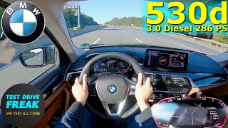 2023 BMW 530d Touring xDrive 286 PS TOP SPEED GERMAN AUTOBAHN DRIVE POV [upl. by Renat]