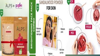 Alps Sandalwood powder for skin Brightening face packviralvideocelebrity glowbrandviralshort [upl. by Linders]