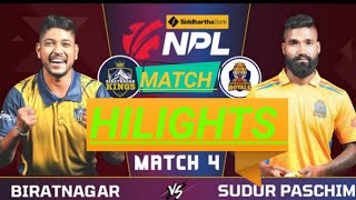 Biratnagar Kings Vs Sudurpachim Royals NPL match 04 Full HLIGHTS [upl. by Aitsirt]