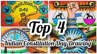 Indian Constitution Day Poster  National Law Day Drawing  Constitution Day  Samvidhan Diwas Chart [upl. by Frants881]