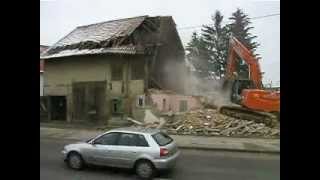 Abbruch altes Bauernhaus an der Ehinger Straße in Erbach 2007 [upl. by Redford]