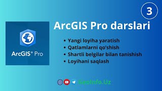 ArcGIS Pro loyiha yaratish geoinfouz arcgis gis arcgispro [upl. by Eintirb466]